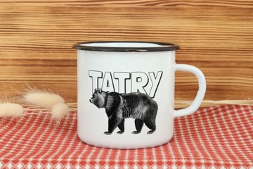 Чашка гор с горами татри -металлический поттер с медведем с медведем