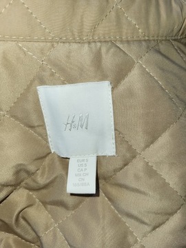 Bezrękawnik H&M oversize beż pikowany S/M