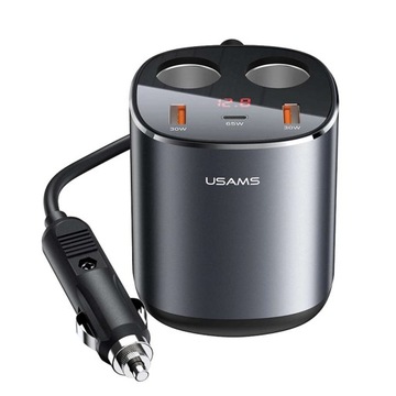 РАЗВЕТВИТЕЛЬ + АВТОМОБИЛЬНОЕ ЗАРЯДНОЕ УСТРОЙСТВО 2x USB USB-C 245 Вт