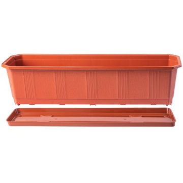 БАЛКОННЫЙ ЦВЕТОЧНЫЙ ГОРШОК С ПОДСТАВКОЙ 60 СМ ЦВЕТА