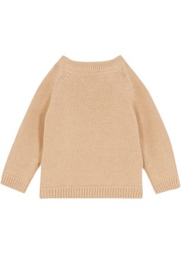 CA399 SWETER DZIECIĘCY KLASYCZNY CIEPŁY Z NADRUKIEM BONPRIX 68/74 BEŻOWY