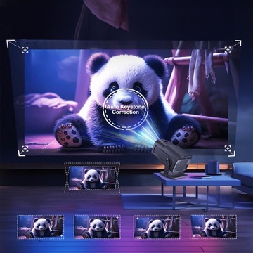 ПРОЕКТОР ANDROID TV WIFI FULL HD ПОРТАТИВНЫЙ УМНЫЙ ВРАЩАЮЩИЙСЯ ДИНАМИК