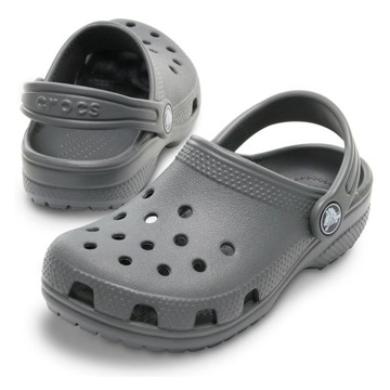 Crocs klapki dziecięce pianka szary rozmiar 32 - 33 klapki crocsy slate