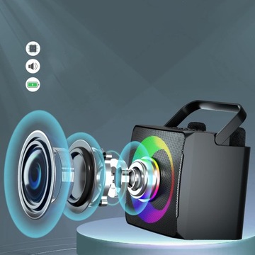 КАРАОКЕ-ДИНАМИКИ С 2 БЕСПРОВОДНЫМИ МИКРОФОНАМИ И СВЕТОДИОДНОЙ ПОДСВЕТКОЙ