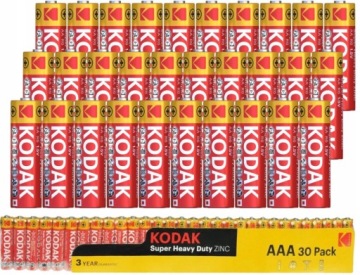 БАТАРЕЯ AAA KODAK SMALL FINGER BATTERIES R3 30 ШТ.