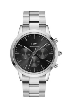 Daniel Wellington zegarek Iconic Chronograph damski kolor srebrny DW0010064