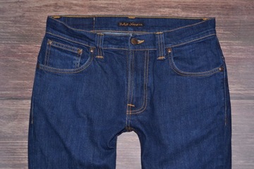 NUDIE THIN FINN SPODNIE JEANS STRAIGHT MEN 32/32