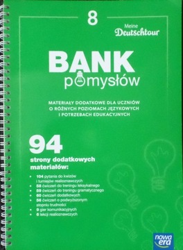 Meine Deutschtour 8 bank pomysłów pomoce dydaktyczne Nowa Era