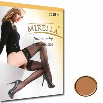 MIRELLA Pończochy samonośne 20 den 1/2 Beige