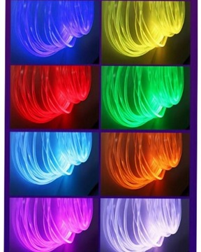 ŚWIATŁOWÓD EL WIRE RGB 7w1 OŚWIETLENIE WNĘTRZA KABINY SAMOCHODU LED USB 5m