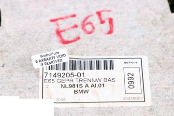 BMW 7 E65 E66 Обивка багажника