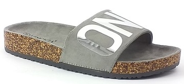 KLAPKI VINCEZA 22-2217GR DAMSKIE OBUWIE ZAMSZOWE SZARE 39