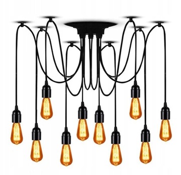 LAMPA SUFITOWA PAJĄK SPIDER ŻYRANDOL ŻARÓWKA 10 Spider 10