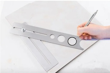 LOKALIZATOR WIERCENIA OTWORÓW 40CM SZABLON REGULOWANY + 4 OTWORNICE