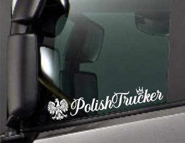 Naklejka na tira busa ciężarówkę POLISH TRUCKER Orzełek *Kolory *50cm