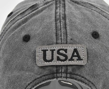 Постиранная и потертая американская бейсболка с вышивкой в ​​виде утки