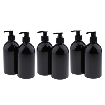 6 sztuk 500 ml pustych butelek na balsam z pompką, pojemniki z dozownikiem szamponu
