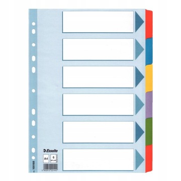 PRZEKŁADKI DO SEGREGATORÓW KOLOROWE PRZEKŁADKI A4