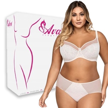 Koronkowy Biustonosz AVA AV-1396 soft biały 95B
