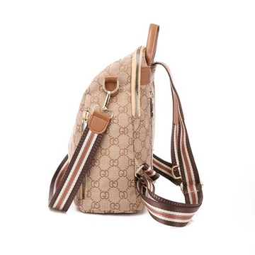 Женский городской рюкзак-сумка 2-в-1 с коричневым элегантным узором