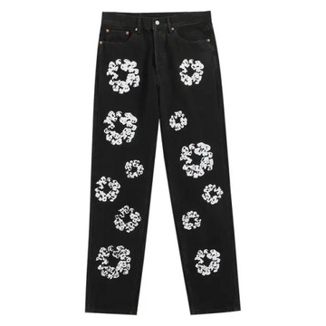 Y2K Jeans Pants Mens Hip Hop Denim Tears Graphic