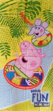 RĘCZNIK PLAŻOWY KĄPIELOWY ŚWINKA PEPPA 60x120cm