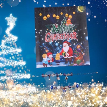 АДВЕНТ-КАЛЕНДАРЬ ЮВЕЛИРНЫЙ БРАСЛЕТ 24 шт.