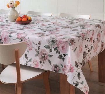 CERATA zmywalna OBRUS kwiaty róż jabłoni szer. 140cm