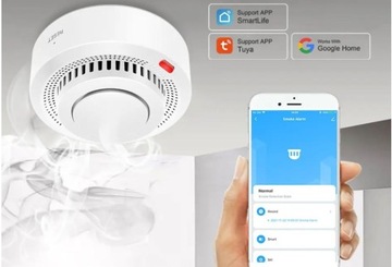 CZUJNIK DYMU OGNIA WIFI ALARM CZUJKA TUYA SMART LIFE ALEXA GOOGLE HOME