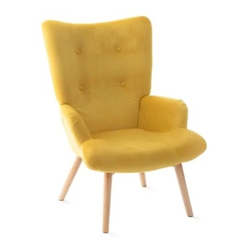 Fotel uszak MOSS welurowy 70x95 cm