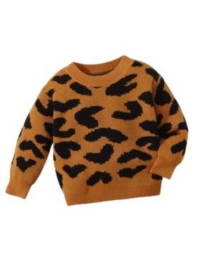 SHEIN SWETER DZIECIĘCY W PANTERKĘ CASUAL 80 1VBI