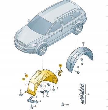 NADKOLE PRZÓD LEWE AUDI Q5 2009-2012 8R0821171F