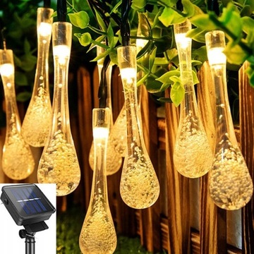 LAMPKI SOLARNE OGRODU TARAS ZEWNĘTRZNE 10m 100LED
