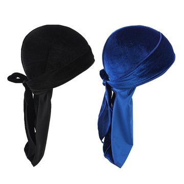 2pcs Fashion Velvet Headwrap Pirate Cap