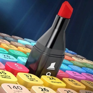 ДВУХСТОРОННИЕ МАРКЕРЫ СПИРТОВЫЕ ЦВЕТНЫЕ МАРКЕРЫ 60 ШТ. + СУМКА-ЧЕХОЛ