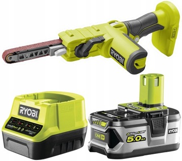 RYOBI SZLIFIERKA TAŚMOWA PILNIK TAŚMOWY R18PF +5Ah