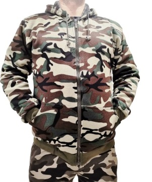 УТЕПЛЕННАЯ КУРТКА «ТОЛСТАЯ КАК МЕДВЕДЬ», КАМУФТОВКА С КАПЮШОНОМ, РАЗМЕР XXL