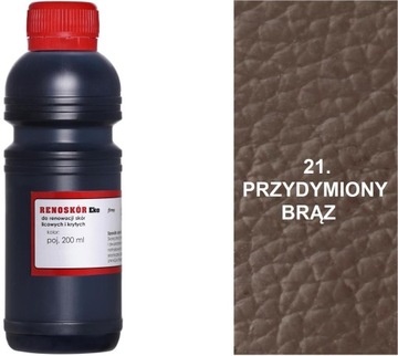 PRZYDYMIONA BRĄZOWA 21 FARBA RENOSKÓR 200ml DO ODNOWIENIA LICA SKÓRY G12-91