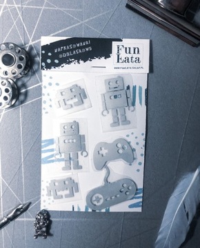 Odblaski do naprasowania mini Game, Robot