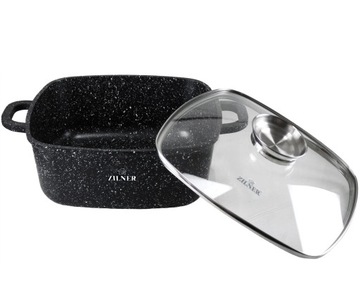 Набор кастрюль Zilner, алюминий, керамико-мраморное покрытие, 6 шт.
