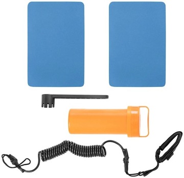 Надувная SUP доска двухкамерная с аксессуарами, 125 кг - синяя