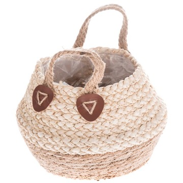Kosz koszyk pleciony z trawy morskiej 21cm BOHO