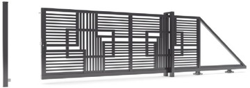 Brama Wjazdowa Przesuwna FREESTYLE BR.15.1.2 Ocynk RAL Antracyt 120x300 cm