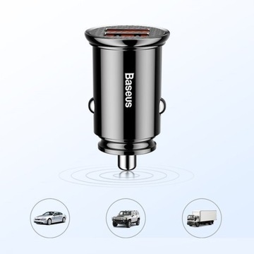 АВТОМОБИЛЬНОЕ ЗАРЯДНОЕ УСТРОЙСТВО BASEUS FAST ДЛЯ ТЕЛЕФОНА 30 Вт 2x USB 5A QC 3.0 AFC