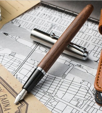 Деревянная акриловая перьевая ручка Classic Wood 0,38 мм с очень тонким пером для каллиграфии