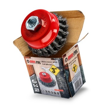 Щетка торцовая из плетеной проволоки М14 75мм.