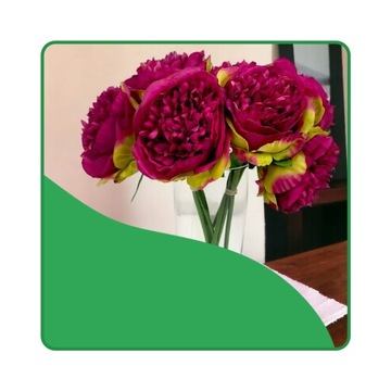 Piwonia Duże Sztuczne Kwiaty Bukiet Duży Gęsty Bukiet Peonia Jak Żywa