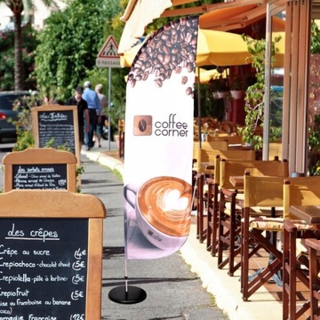 Flaga reklamowa winder maszt 330x90cm beach żagiel 250x90cm projekt