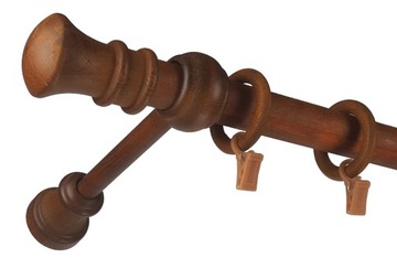 Деревянный карниз fi 28 1,7 м, одинарный 170 см