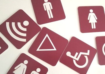 ТАРЕЛКА унитаз унитаз 6Х6 см пиктограмма 20 шт.